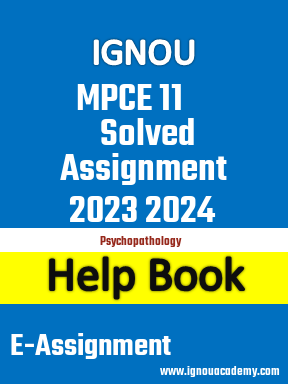 IGNOU MPCE 11 Solved Assignment 2023 2024